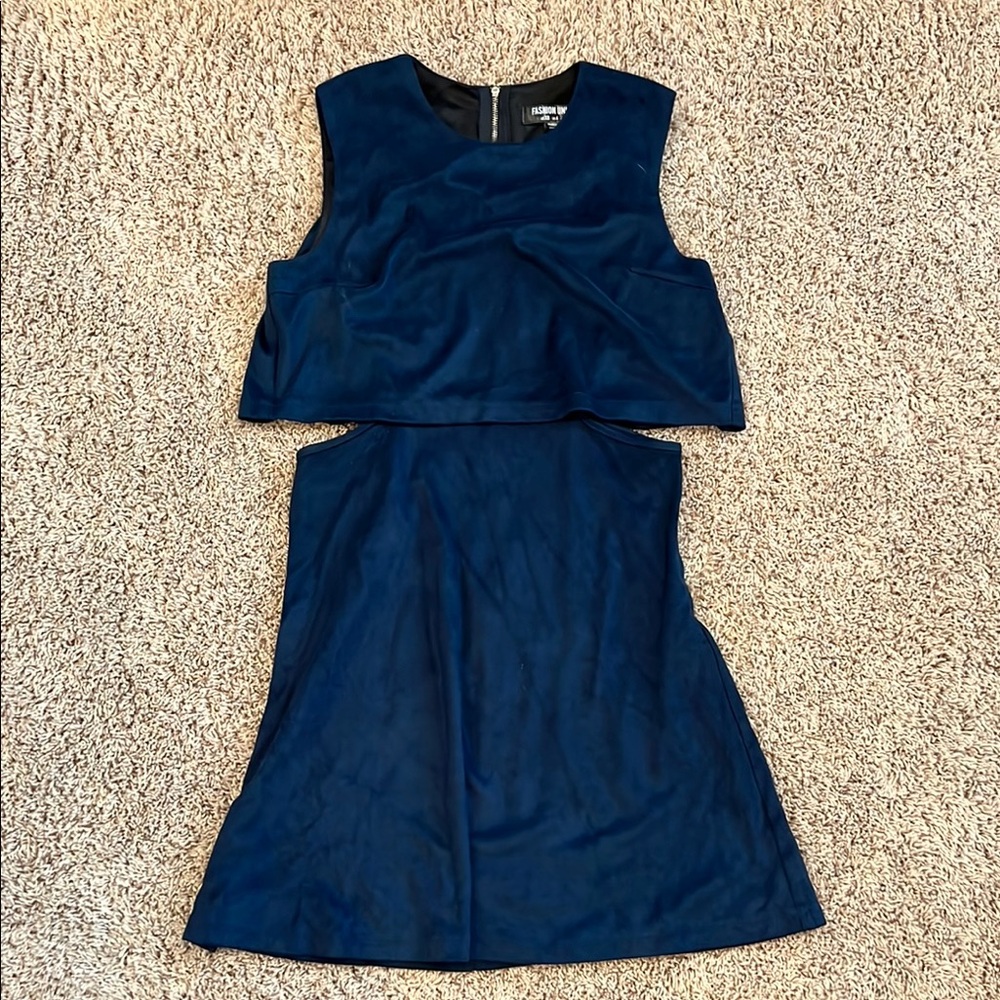 Stylish Sleeveless Blue Dress